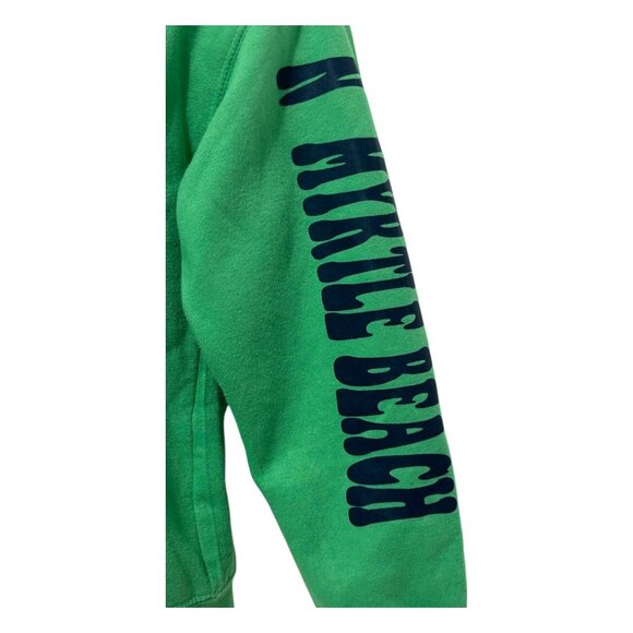 Pacific Co North Myrtle Beach Green Zip-Up Hoodie Kids Medium Kelly Green Preppy - Picture 11 of 14